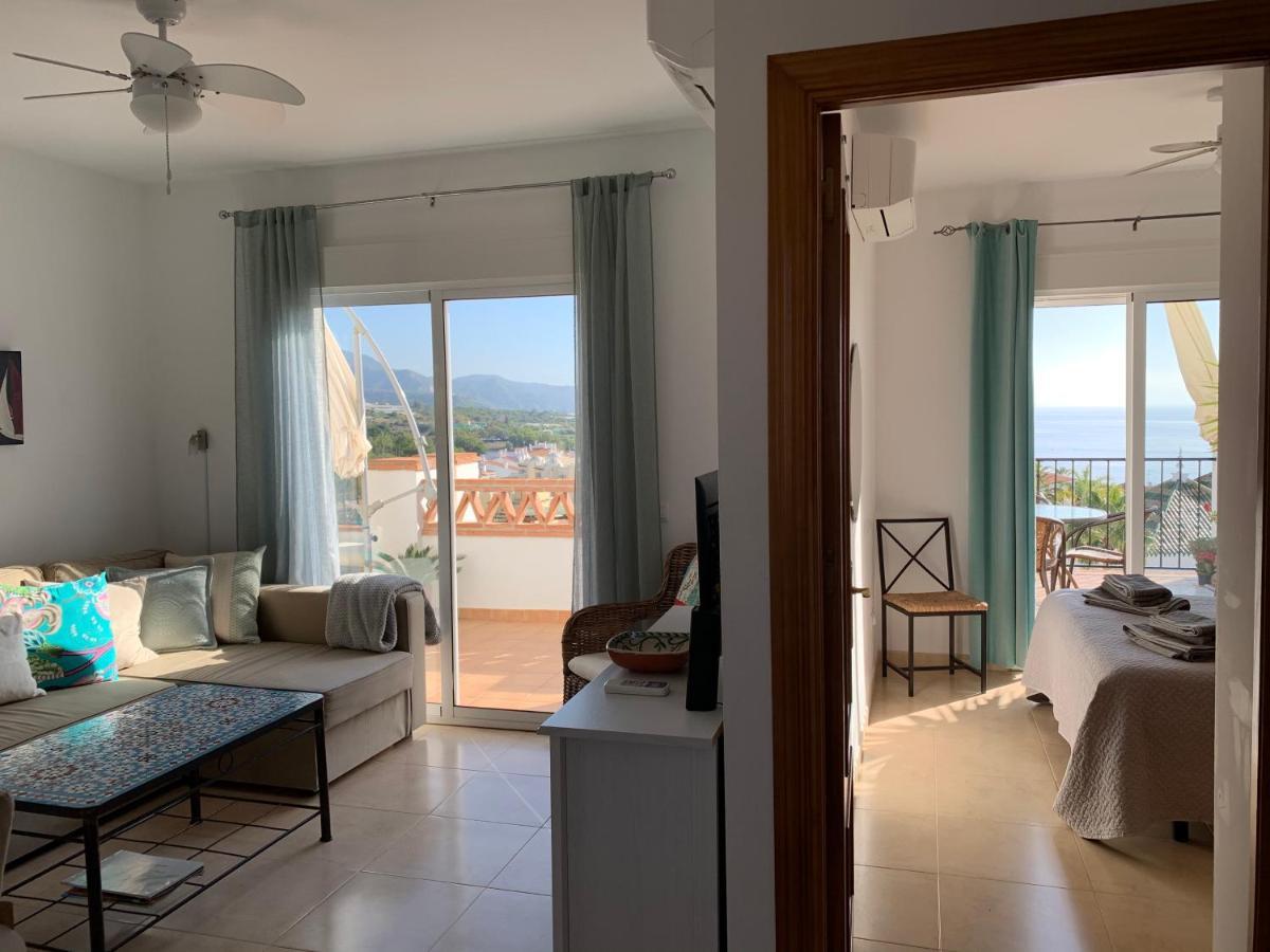 Playa Burriana, Stor Terass, Havsutsikt, Pool Appartement Nerja